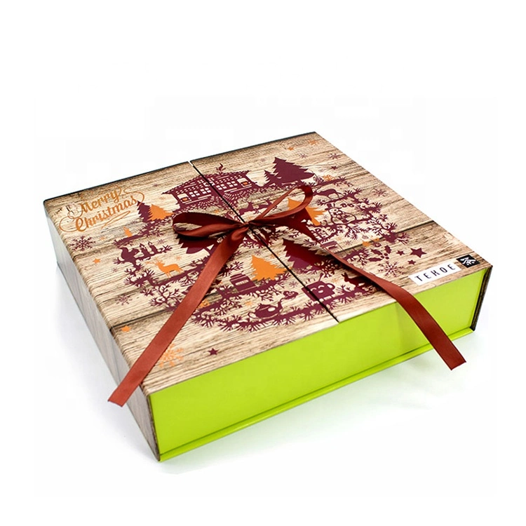 Hot Sale New Designed Christmas Advent Calendar Self Filling Packaging Gift Box Foldable Cardboard Jewelry Clothes Folding Magnetic Paper Box