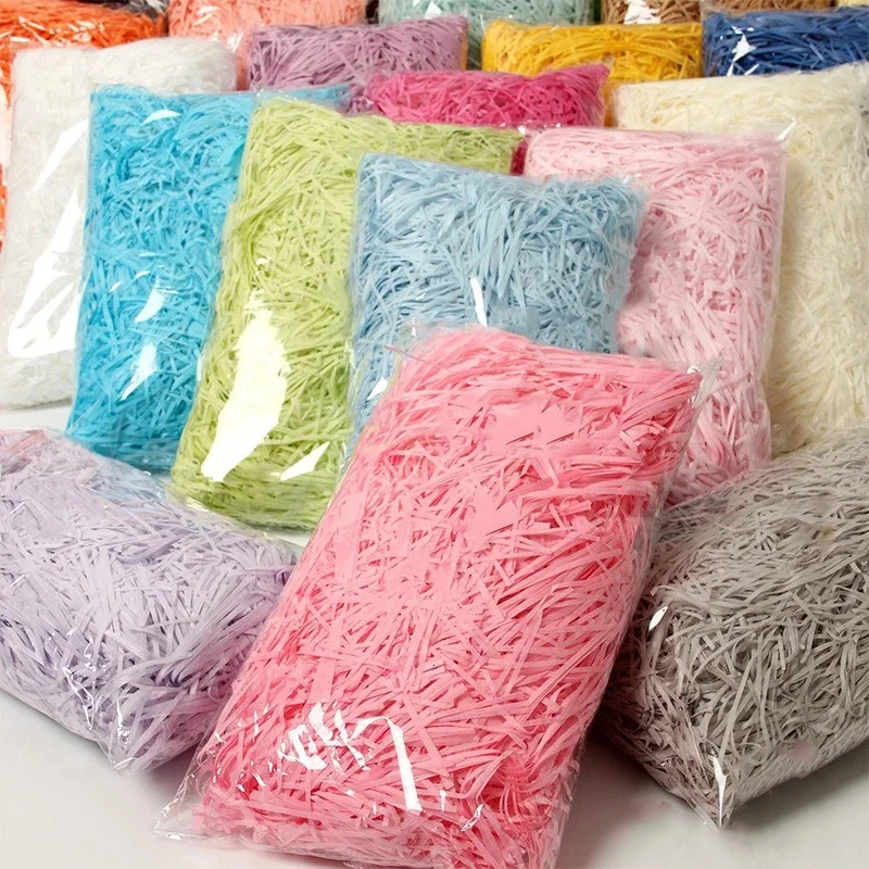Colorful Shredded Tissue Paper Shred Dusty Soft Baby Hamper Gift Box