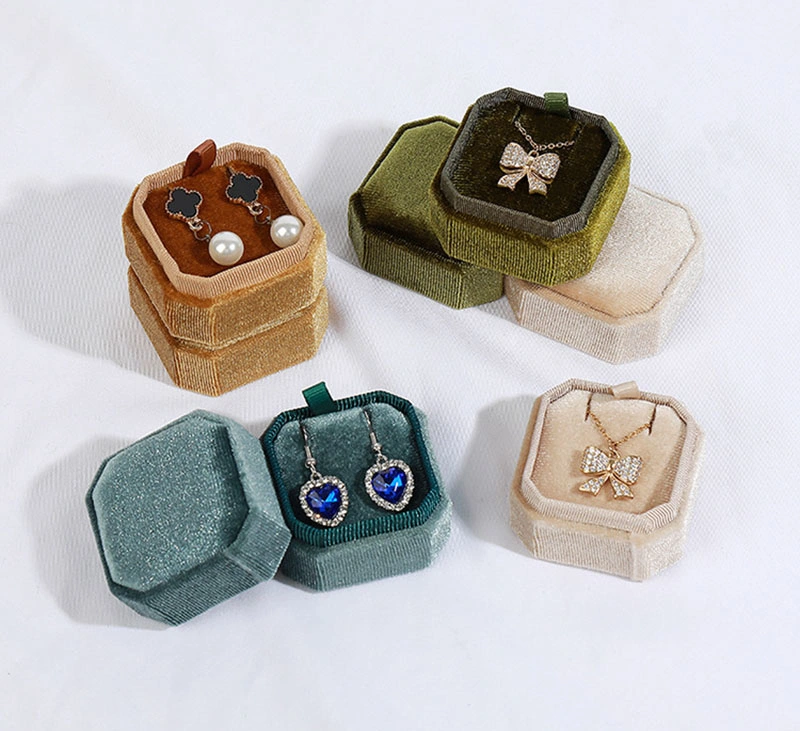 Jewelry Zipper Box Luxurious Boxes Jewelry Zipper Travel Case Simple PU Leather Earrings Jewellery Storage