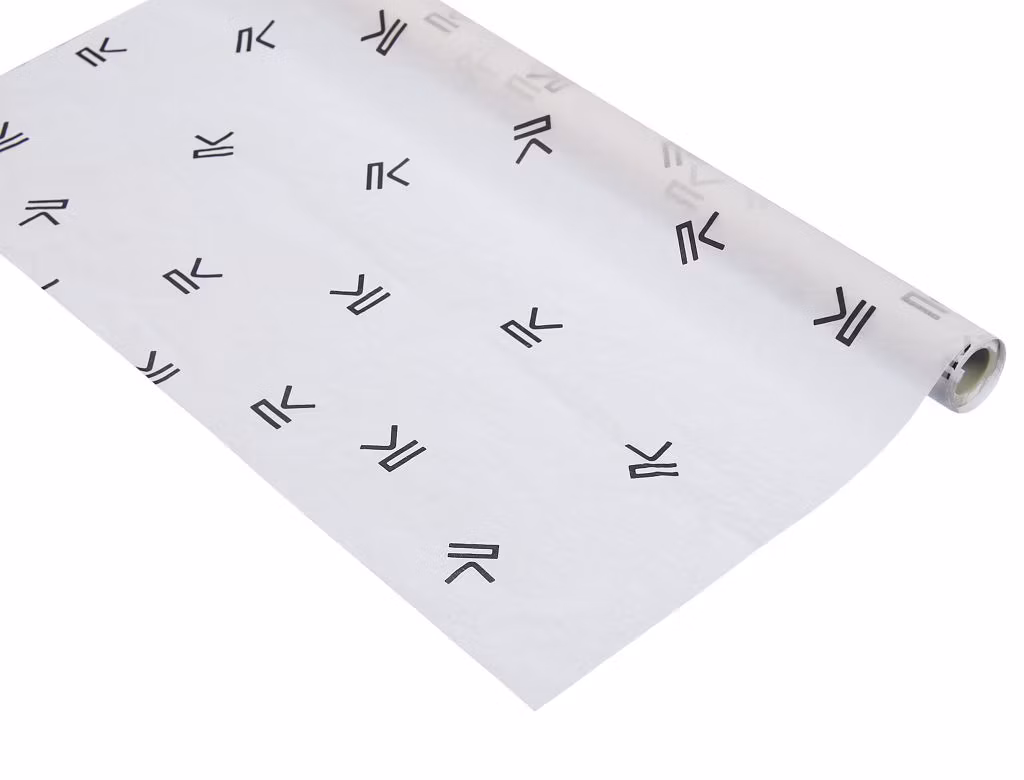 Custom Gold Logo Printing 17g Black Gift Tissue Paper Wrapping for Hair Extension and Wig Packaging