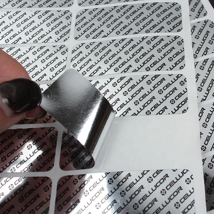 Glossy Silver Vinyl Custom Sticker Adhesive Paper Pet Vinyls