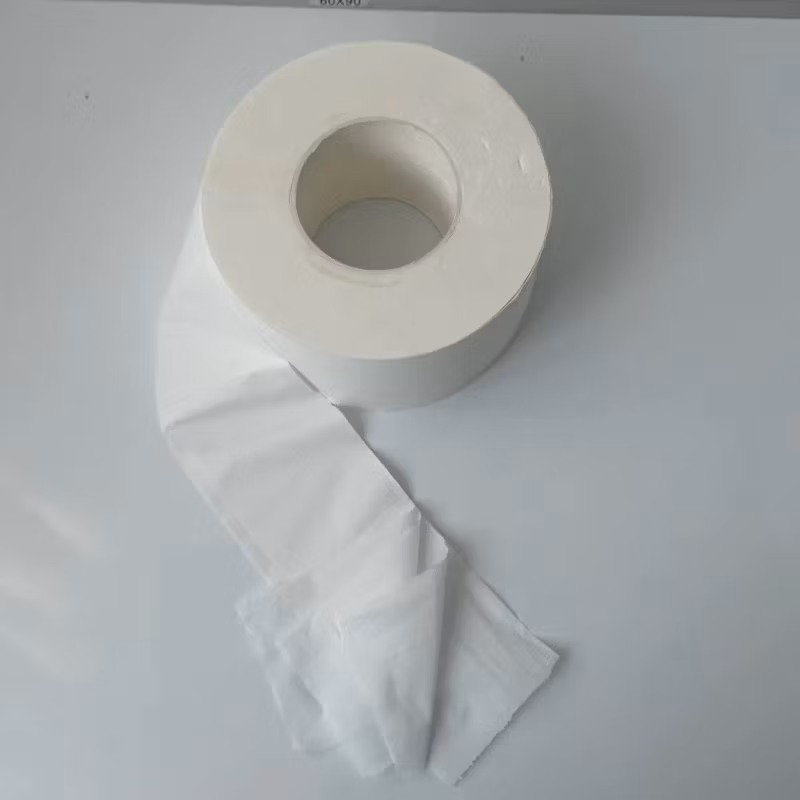 Custom Recycled Pulp Flushable Large Commercial Toilet Rolls Embossed Jumbo Tissue Paper Roll Dissolving Bathroom Tissue Paper