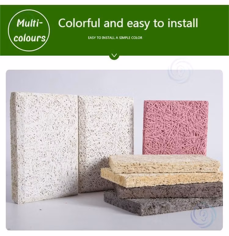 Harmony Acoustic Decorative Board Colorful Sound Absorption Material Wood Wool Wall Panels
