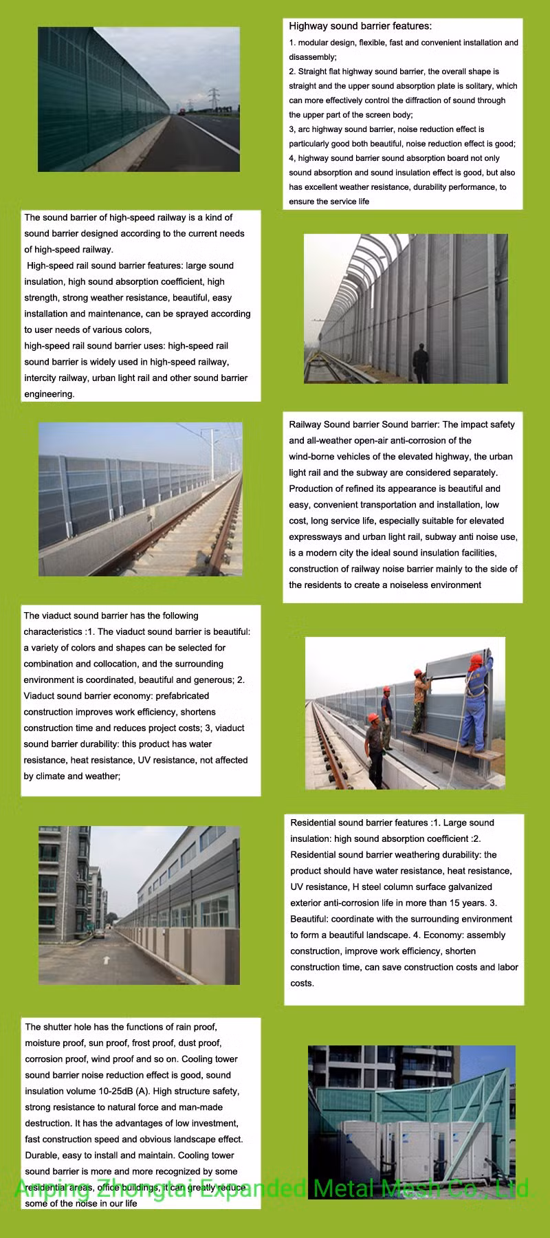Noise Barrier Walls Sound Proof Fencing for Residential Noise Reduce Barrier Wall Highway