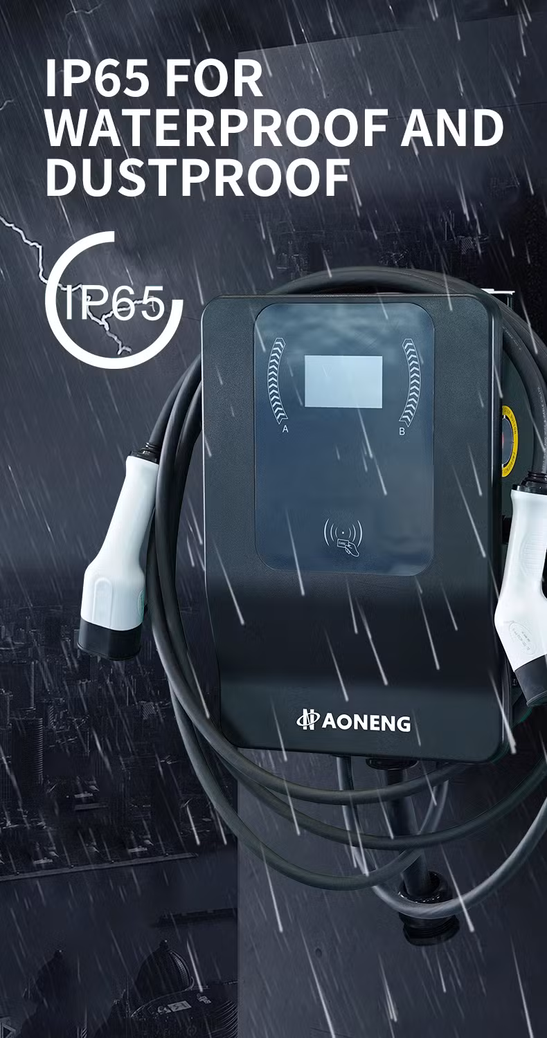 Smart APP Control Easy Installation Electric Vehicle Charging Station Dual Gun CE Certificate Emergency Stop Fast Charger EV Charger
