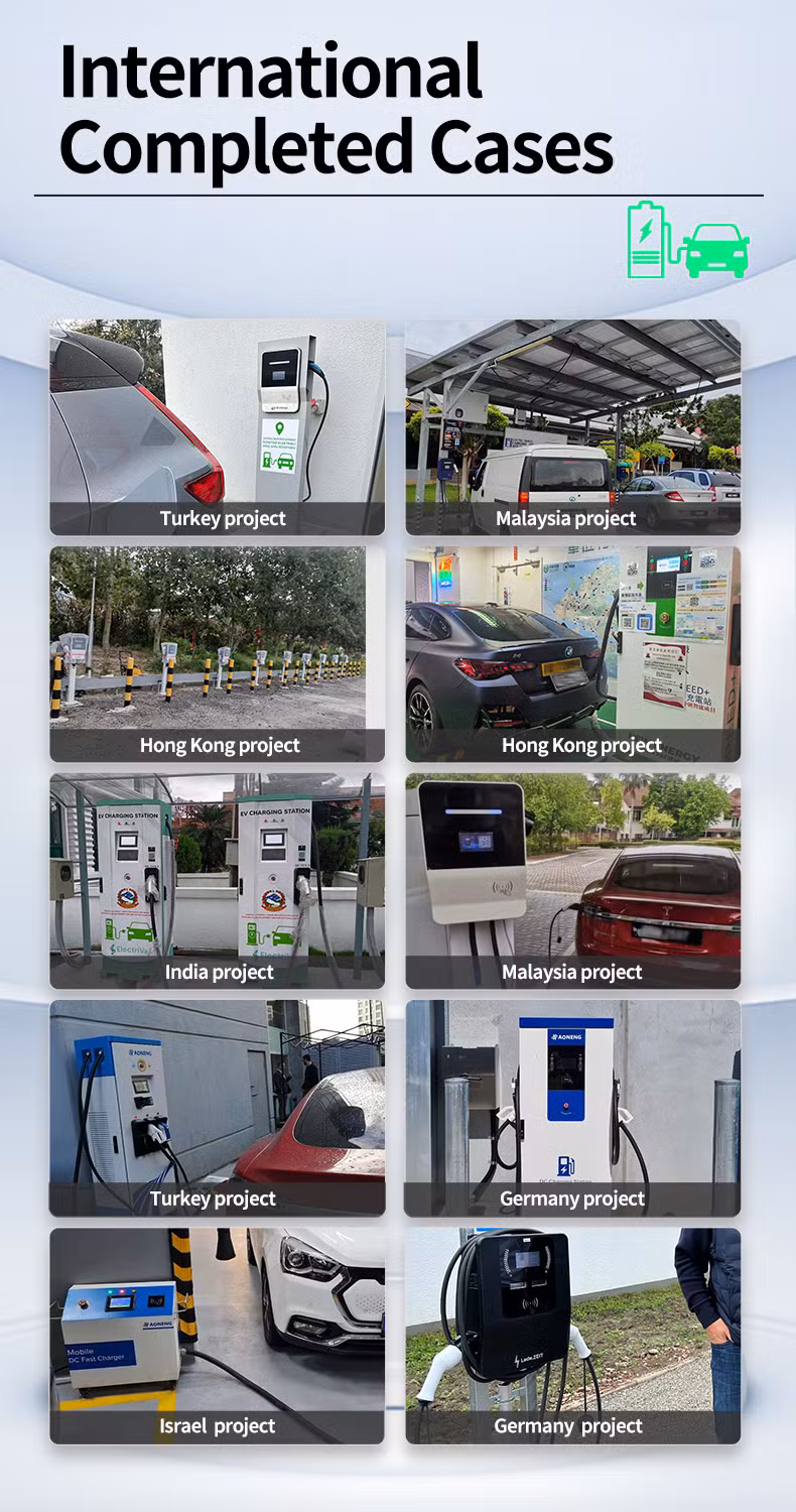 Smart APP Control Easy Installation Electric Vehicle Charging Station Dual Gun CE Certificate Emergency Stop Fast Charger EV Charger