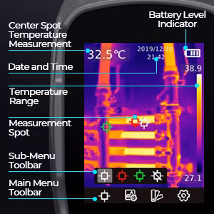 Topdon UK Germany EU Stock Tc005 Portable Mobile Smart 256*192 High Resolution Handheld Thermography Machine Android IR Infrared Thermal Imager Imaging Camera