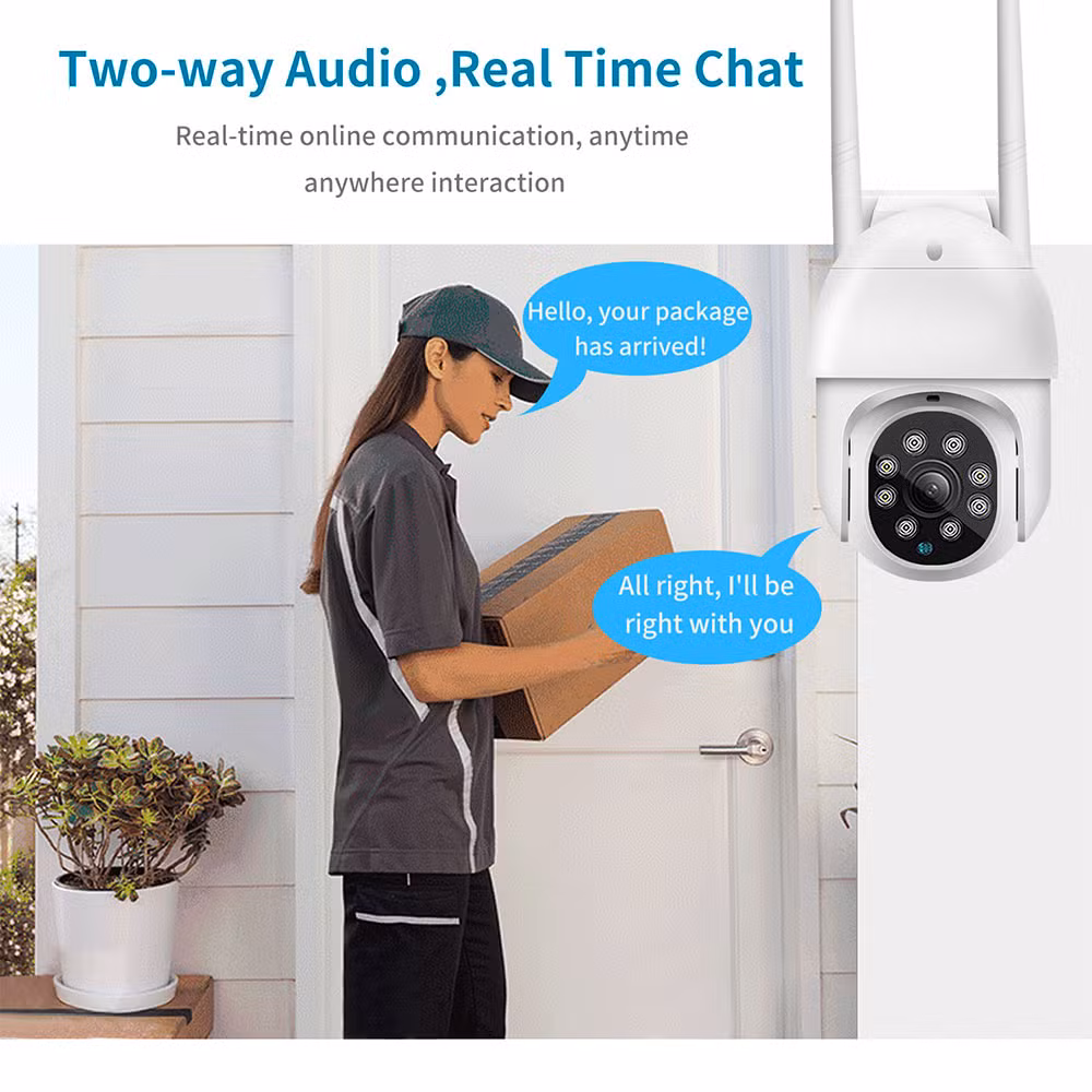 5MP Tuya WiFi Video IP Cam Outdoor Ai Human Detection Auto Tracking 360 Pan Tilt Wireless Dome Security Camera CCTV Surveillance