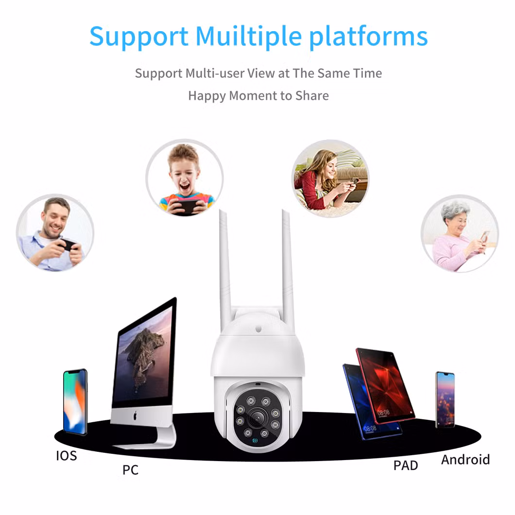 5MP Tuya WiFi Video IP Cam Outdoor Ai Human Detection Auto Tracking 360 Pan Tilt Wireless Dome Security Camera CCTV Surveillance