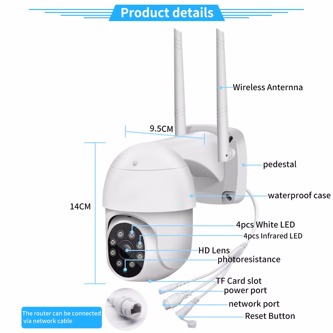 5MP Tuya WiFi Video IP Cam Outdoor Ai Human Detection Auto Tracking 360 Pan Tilt Wireless Dome Security Camera CCTV Surveillance