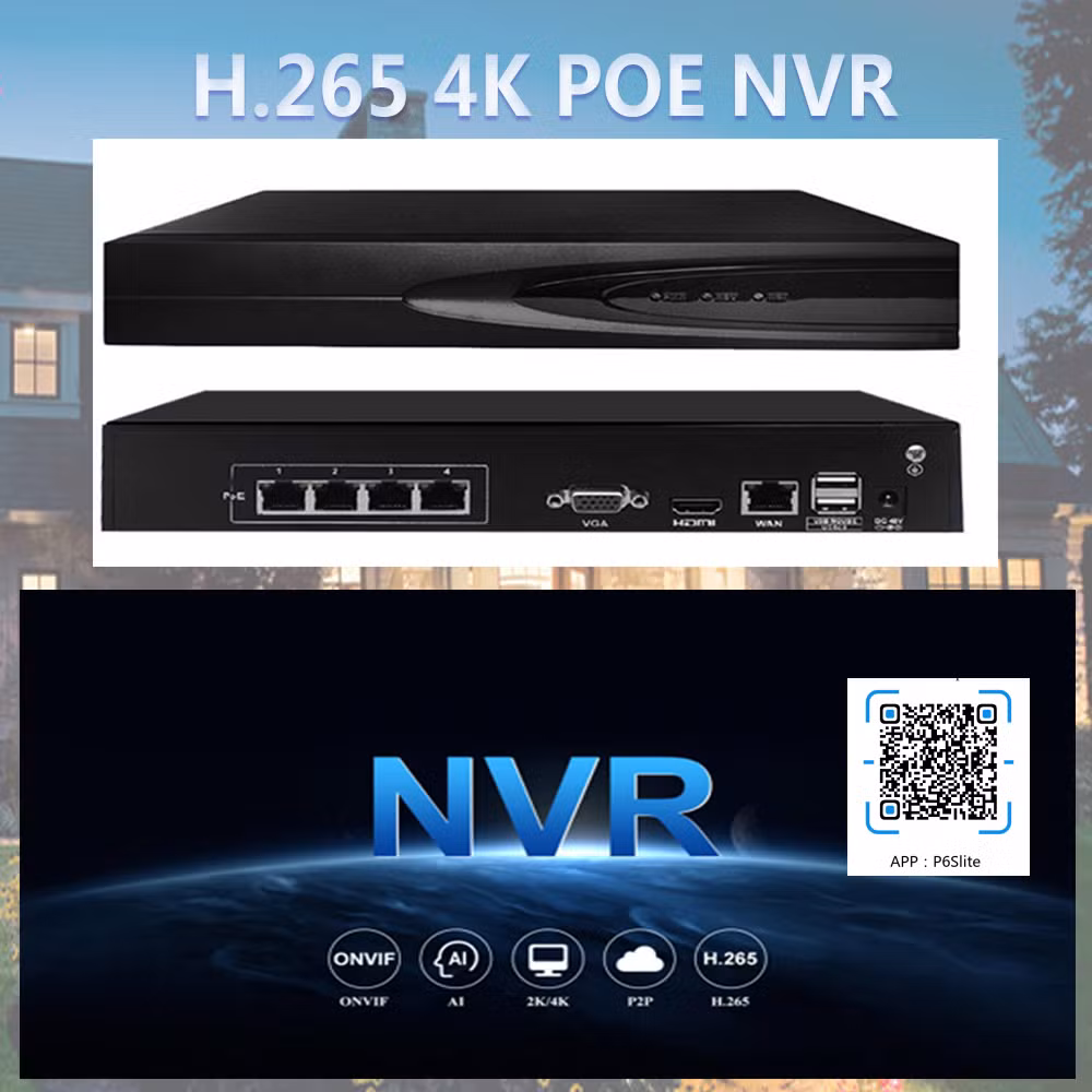 4MP Poe Camera and 4K Network Video Recorder Built-in Audio 4MP Security Camera Kit NVR Surveillance