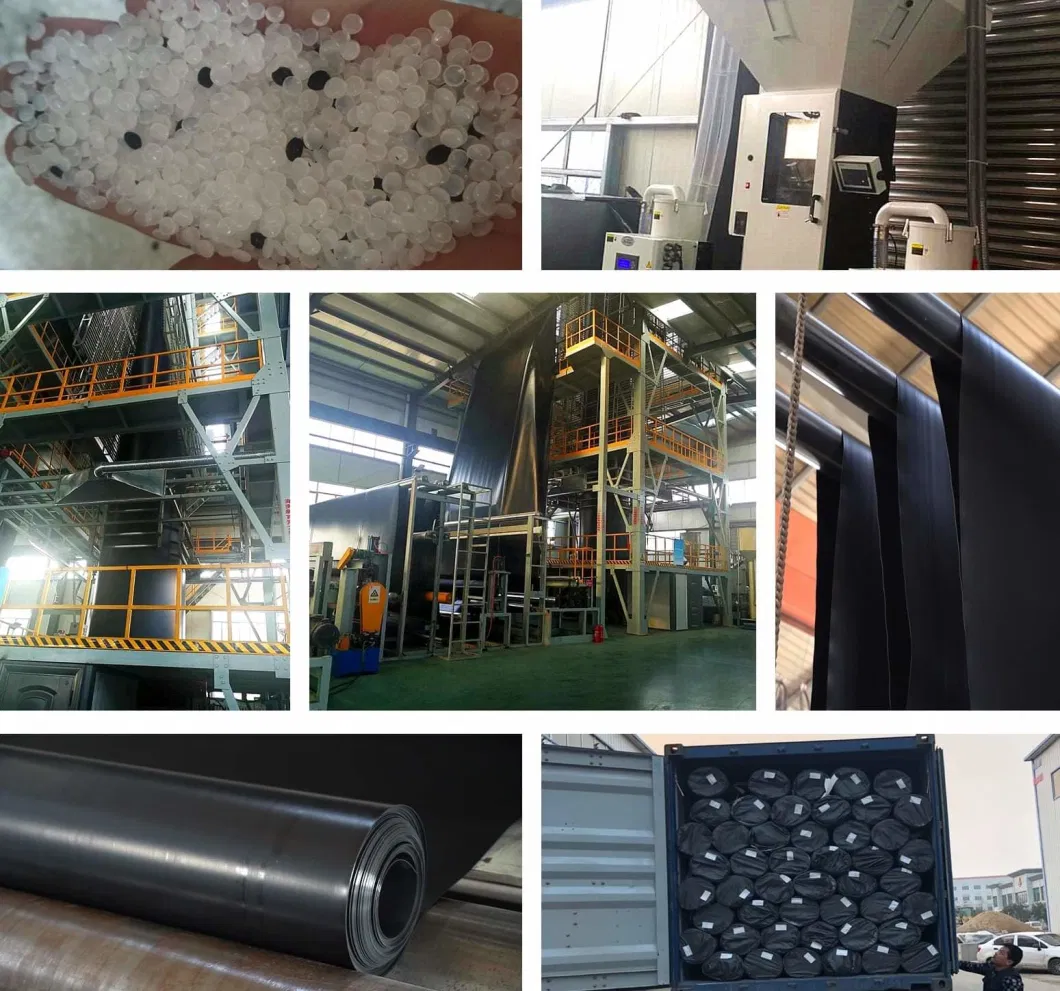 China Factory 0.2-2.5mm Pond Liner Swimming Pool Landfill Liner HDPE Geomembrane