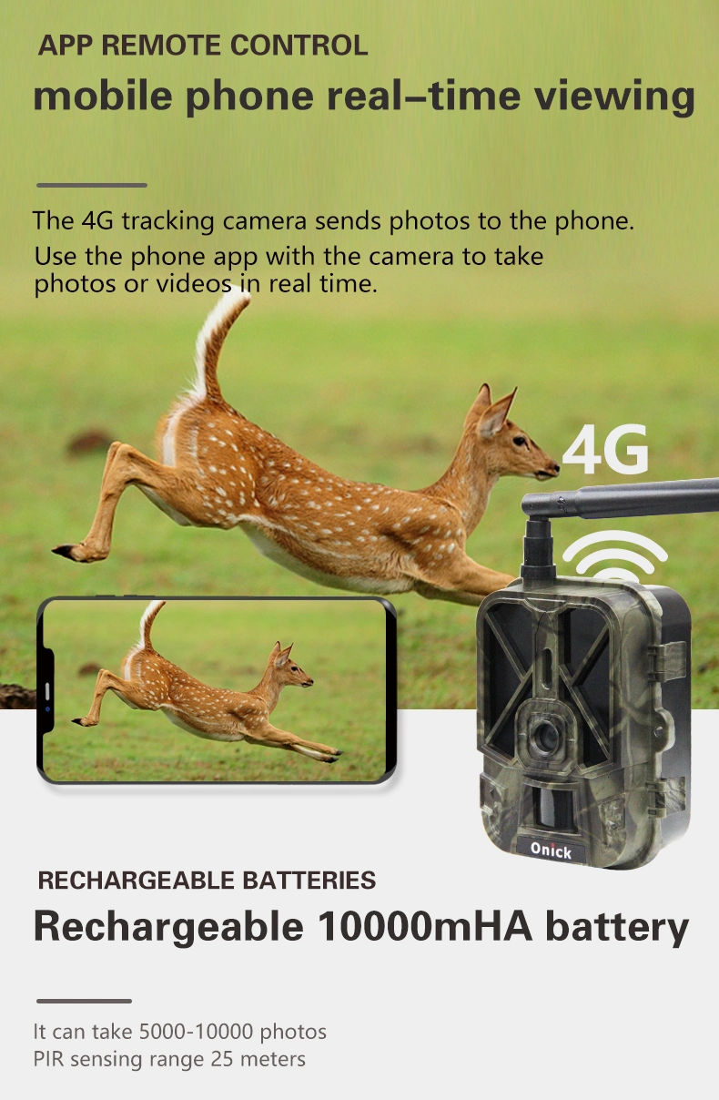 Ready to Ship Onick 4G IR Trigger Camera Hunting Game Wild Animals Trail Cameras for Security