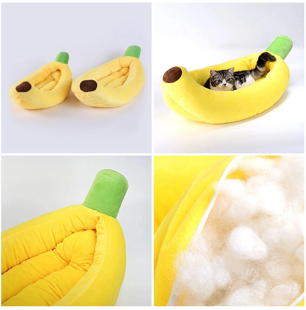 Handmade Mini Banana Nest Boat Cat Kennel Removable and Washable Dog Mat for Large Dogs