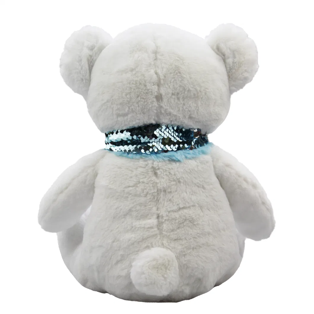 Cute Plush Polar Bear with Scarf Gifts for Girlfriend and Kids