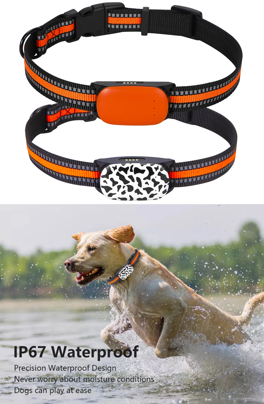 Latest waterproof IP67 smart 4G GPS tracking device for pets dog cat wild animals with free collar and free mobile APP Y34