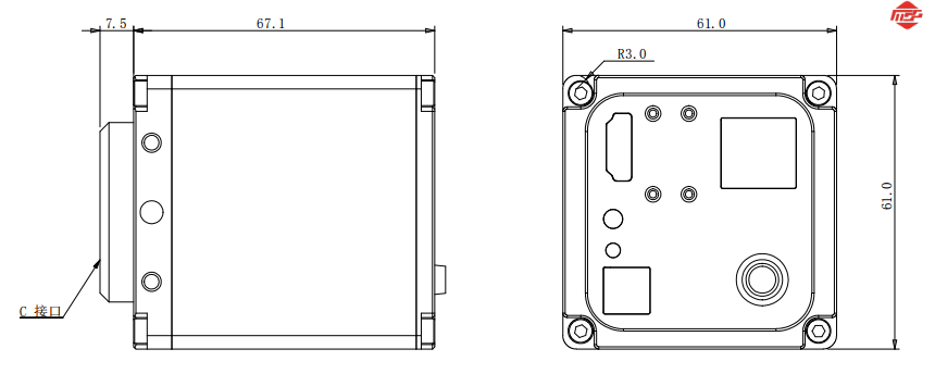 C-Mount Digital Camera for Industrial Imaging