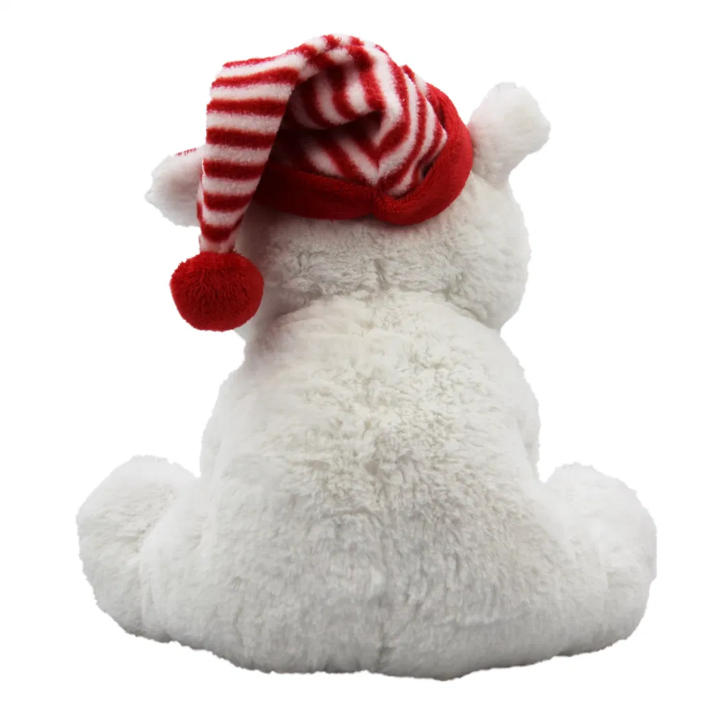 Attractice Plush Polar Bear Present for Christmas Day