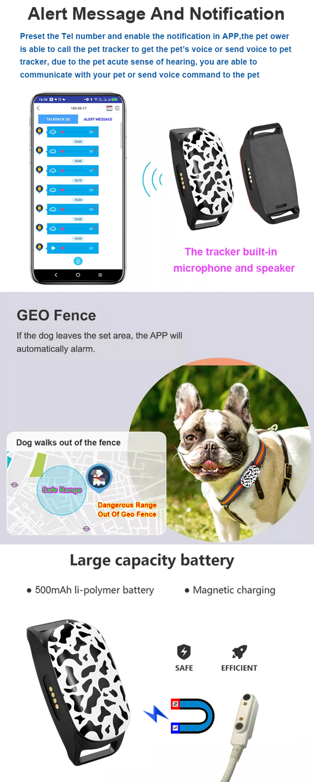 Latest waterproof IP67 smart 4G GPS tracking device for pets dog cat wild animals with free collar and free mobile APP Y34