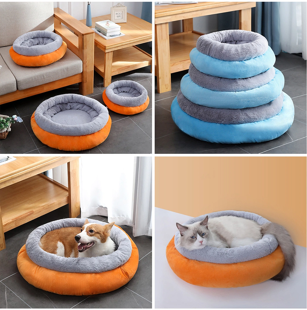 Winter Super Soft Dog Bed Cat Cage Basket for Sale Sleep Bag Beds Small Cat Mat House Round Cushion Pet Product Accessories