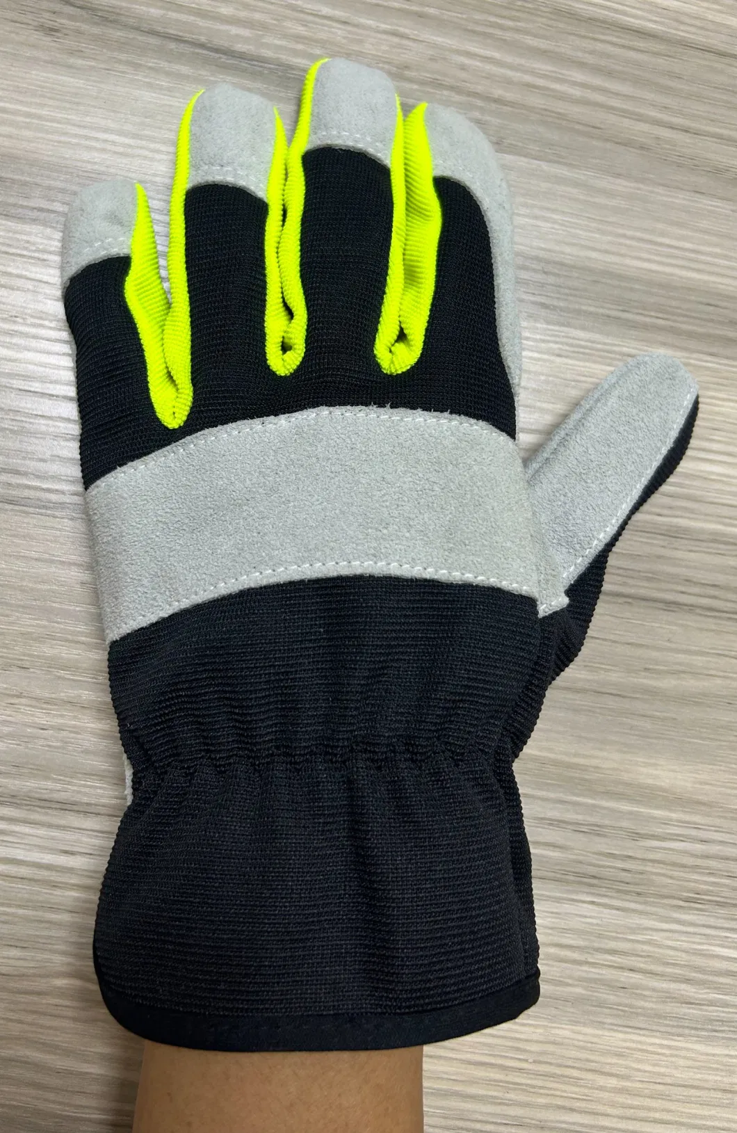 Split Cow Leather Slip on Fast Fit Safety Mechanic Driver Work Gloves