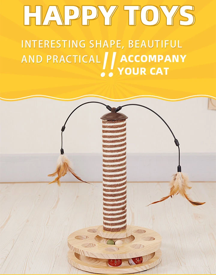 Cheap Cat Scratching Post Pet Rack Cat Climbing Tree with Rotating Base