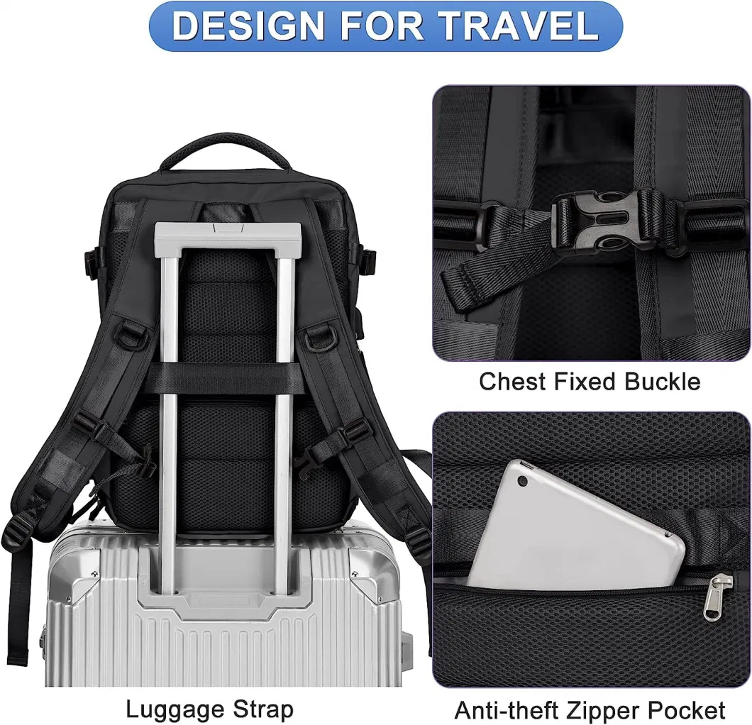 Custom Laptop Backpack Mochila Waterproof Carry on Travel Bags Hiking Men Unisex Business Bag