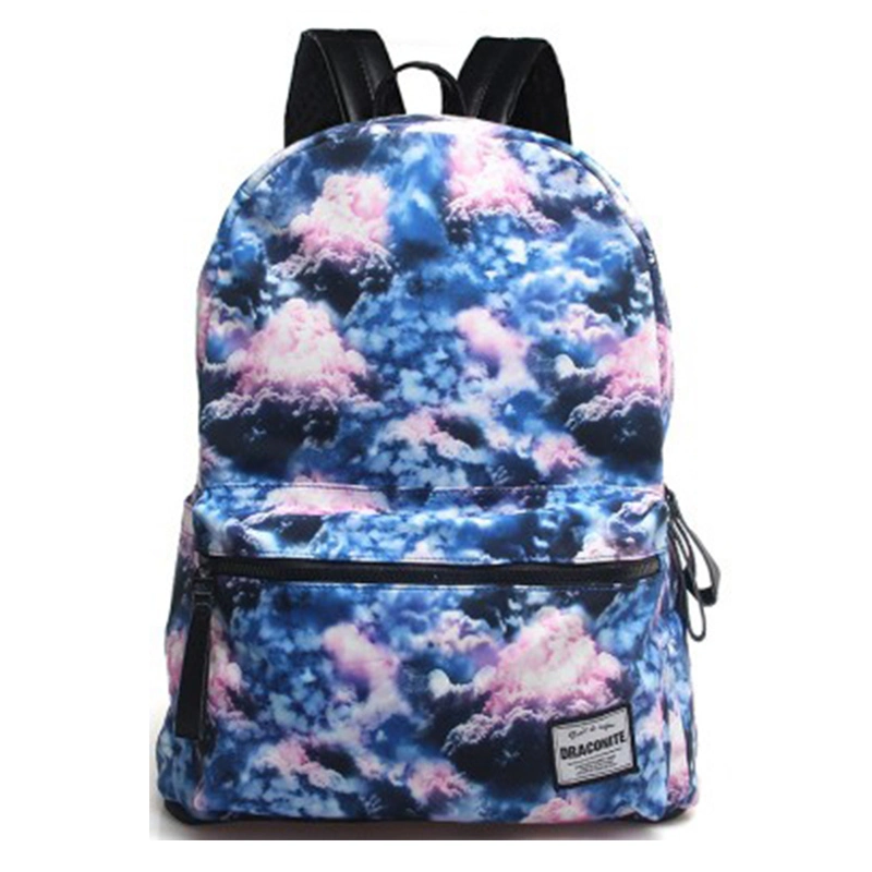Fashion Trend Allover Printed Name Brand Bag Backpacks