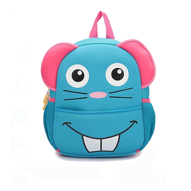 Neoprene Waterproof Children&prime; S School Travel Bag Waterproof Kids Cartoon Animal Backpack School Backpack Kids Cute Mini Lunch Picnic Bag