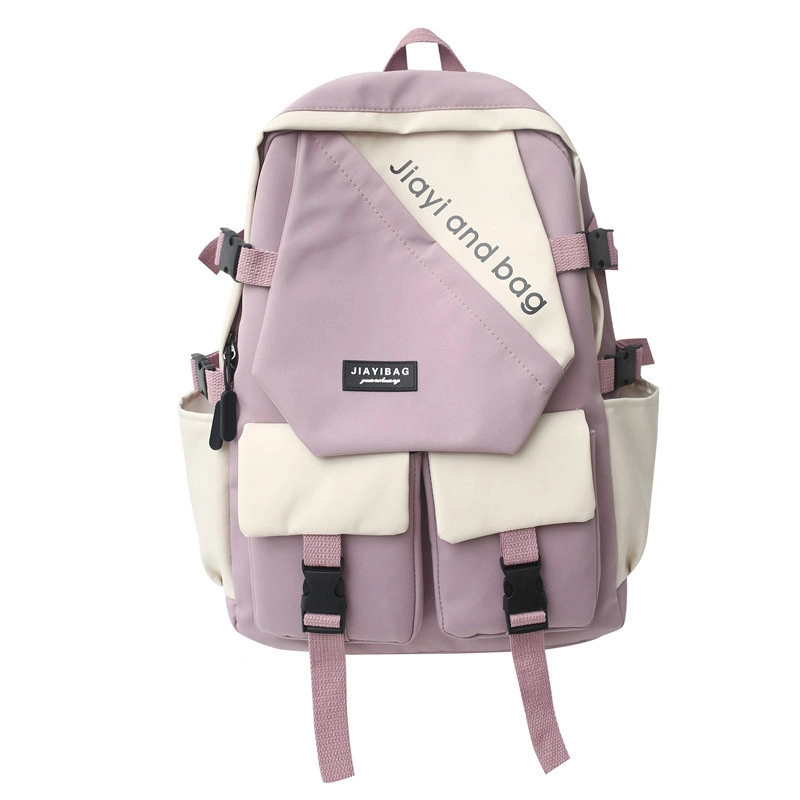 (WD6232) Junior High School Bag Female Small Fresh Bump Color Campus Backpack High School College Students High Appearance Level Backpack