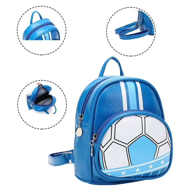 Olang Kids Cartoon Small Bags Children School Backpack with Football Image Print Bagpack Bookbag for Boy Students