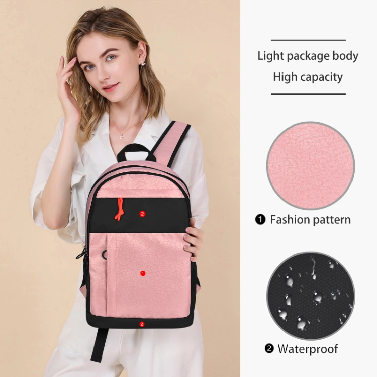 Fashion Waterproof Teenager Girl Pink Bookbag Laptop Rucksack Cute Student School Bag Mochila Female Women Backpack