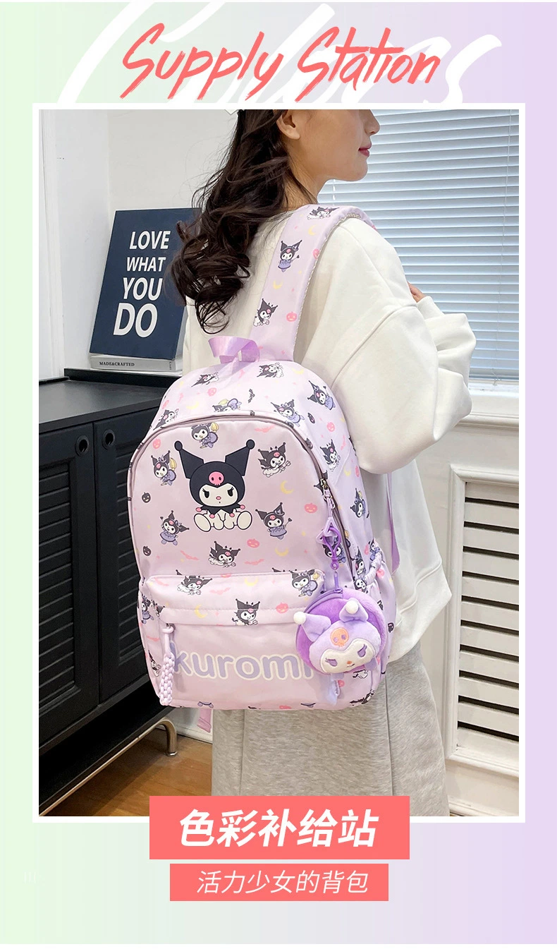 Sanrio School Backpacks High Quality Student Large Capacity Soft Cute Backpack