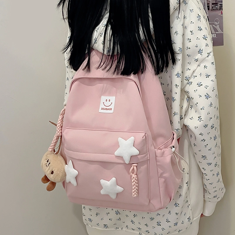 Schoolbags for Elementary School Girls, High School Students, and College Students, Simple and Versatile, Girly, Youthful, Treasure Backpacks