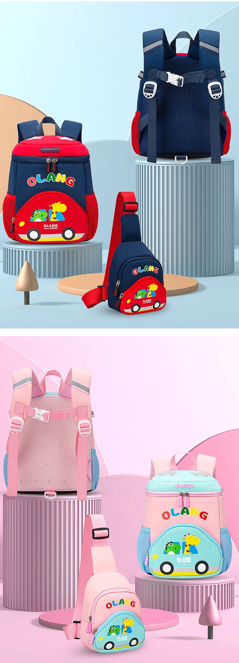 China Professional Nursery Kids Backpacks Wholesale Toddler Children School Bag for Girls and Boys