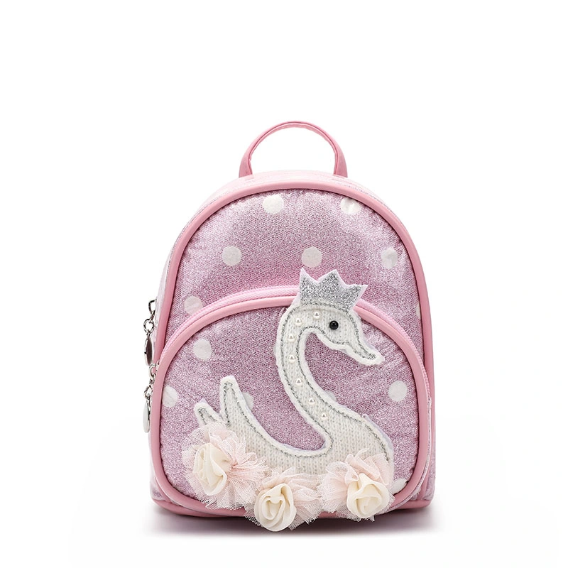Travel Cute Little Swan Backpack New Cheap Children&prime; S Backpack Mini Kindergarten School Bag Girl Princess Bag Travel Backpack