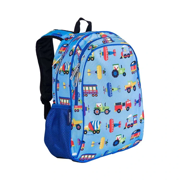 15 Inch 600-Denier Polyester Junior School Bag Backpack for Kids with Matching Lunch Bag, Features Padded Back &amp; Adjustable Strap
