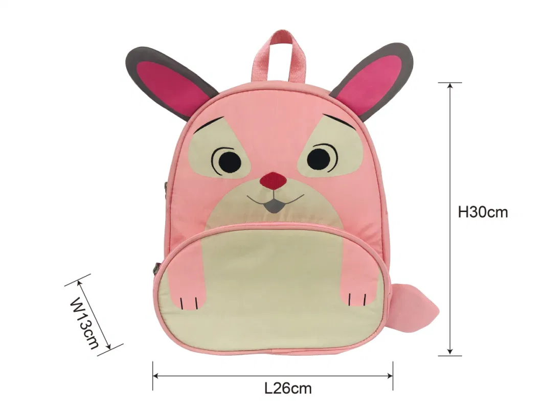 Wholesale Customized Logo Children School Bags Animal Rabbit Cartoon Kids Backpacks