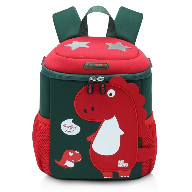Cool and Versatile School Bag Single Shoulder Backpack with Funny Cartoon Dinosaur Pattern