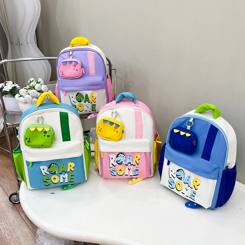 Kindergarten Baby Wholesale Breathable Backpack Cartoon Candy Color Simple Schoolbag Backpack