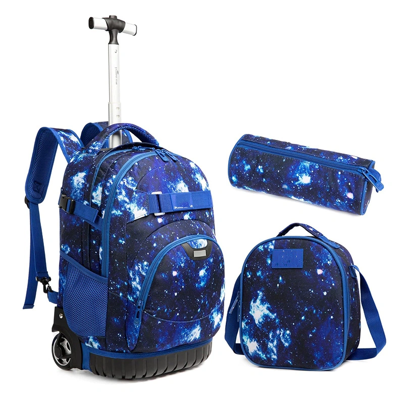 Wholesale 2024 Mochila Children Wheels Backpack Kids Trolley School Bag for Boys