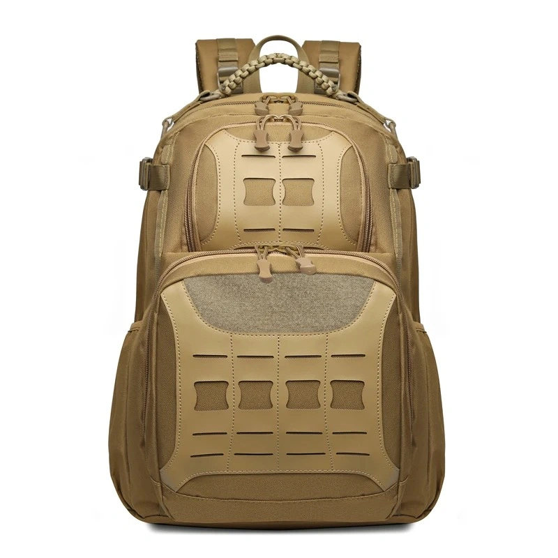 Durable Outdoor Large Capacity Lightweight Backpack Sand-Colored Backpack with Dedicated Laptop Compartment