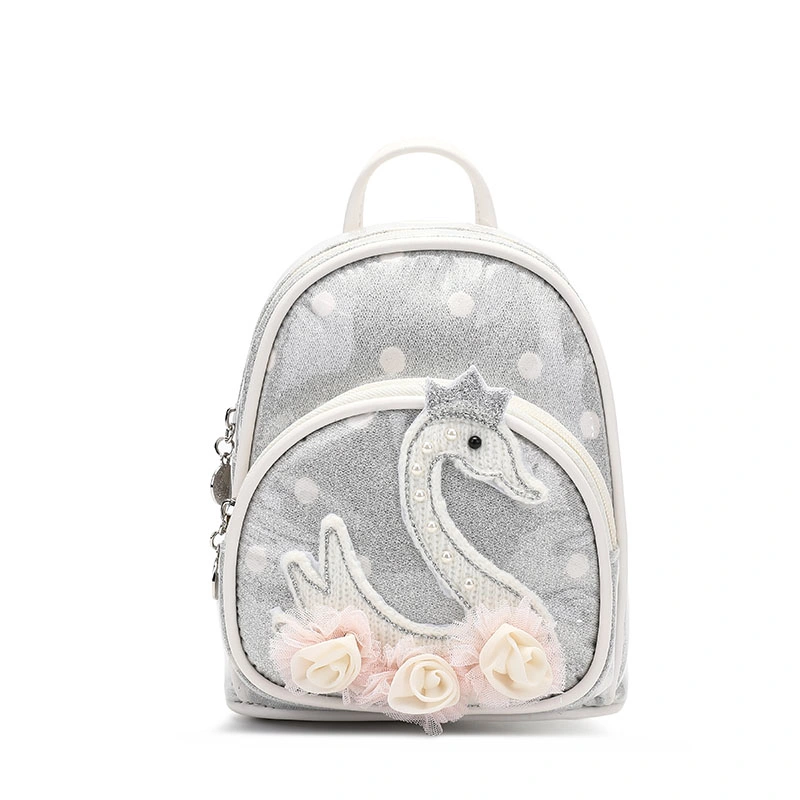 Travel Cute Little Swan Backpack New Cheap Children&prime; S Backpack Mini Kindergarten School Bag Girl Princess Bag Travel Backpack
