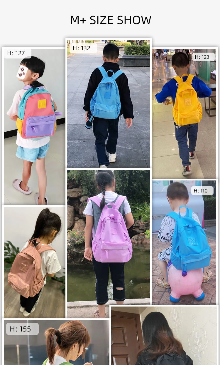 Kids Girls Cute Pink Purple Lightweigtht Student Casual Backpack