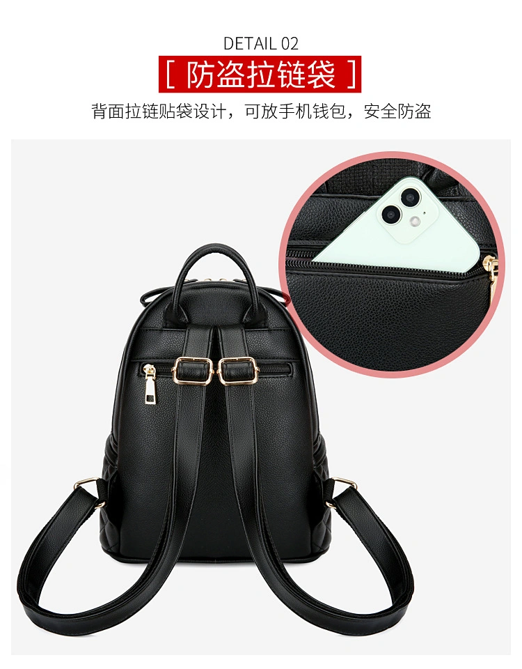 Custom XP2001fashion Rhombus Small Backpack PU Leather Women Backpack for Women