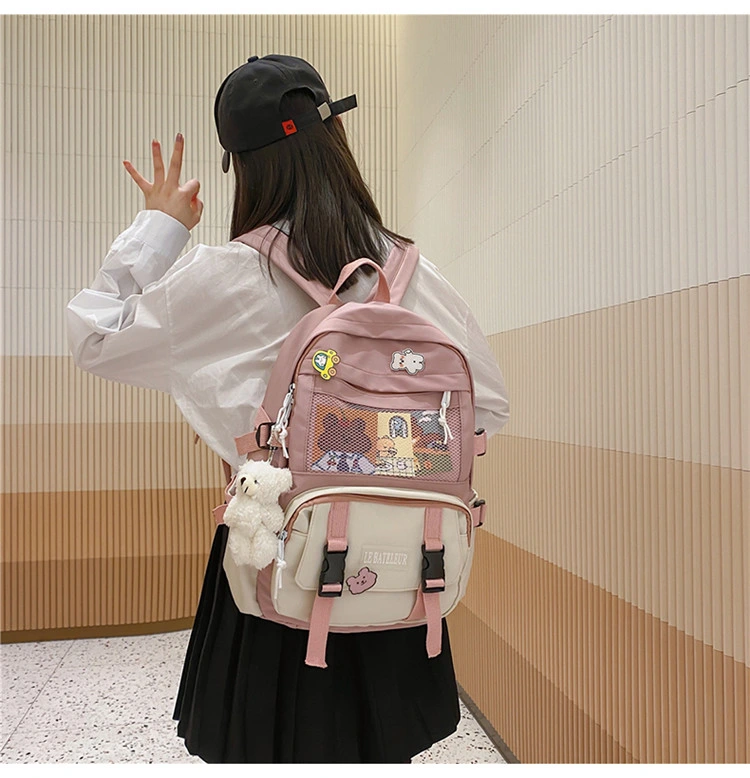 Casual Girly Sense Large-Capacity Backpack Large Bag Female 2021 New Backpack
