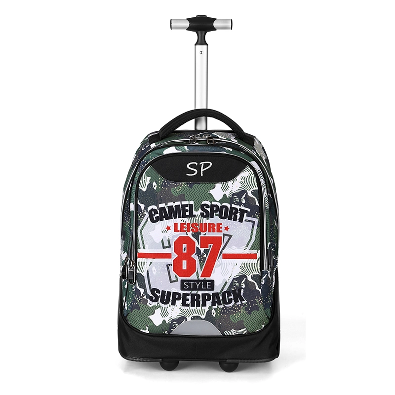 Multi-Use School Bags Wheeled Trolley Backpack with 2 Wheels Kids Trolley Bag