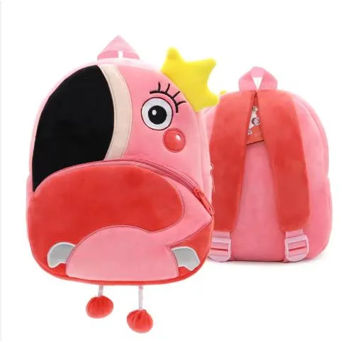 Wholesale Cheap Cute Cartoon School Bag Animal Plush Backpack Children Kids Backpack