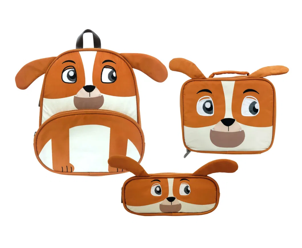 3D Girls Boys Back Pack Cute Dog Cartoon Kindergarten Schoolbag Animal Kids Backpack for Kids