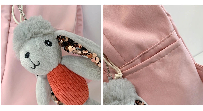High Capacity Kawaii Cute Junior High School Schoolbag Cartoon Rabbit Ears Backpack